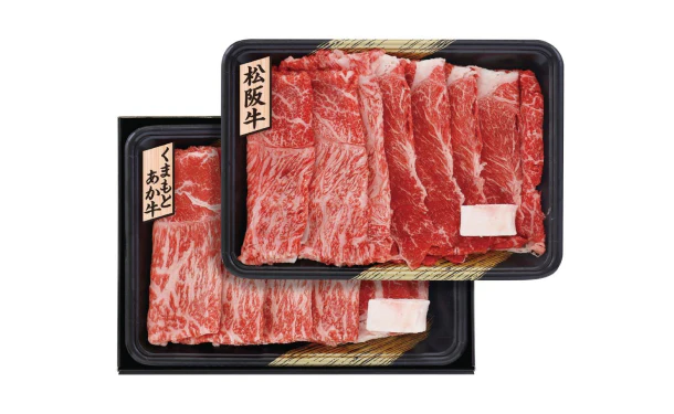「松阪牛とくまもとあか牛のすきやき肉」計680g(SW-780) - Image 2
