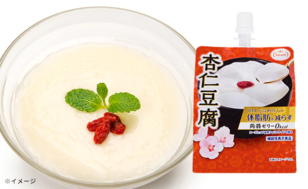 たらみ「体脂肪を減らす蒟蒻ゼリー 0kcal杏仁豆腐」150g