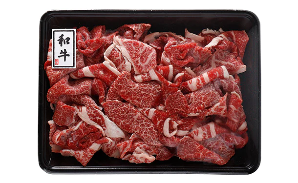 宮崎県産「訳あり 豚コマ切れ&黒毛和牛コマ切れセット」500g×2パック(OB185C1732A3) - Image 3