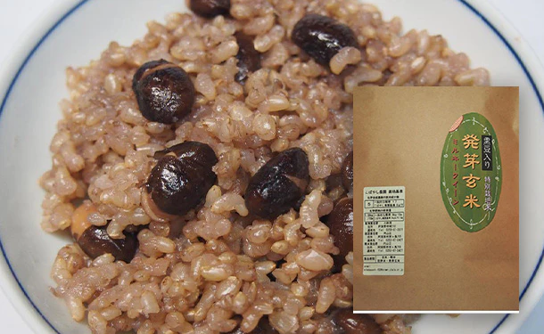新潟県産「発芽玄米ミルキークイーン（黒豆入り）」940g