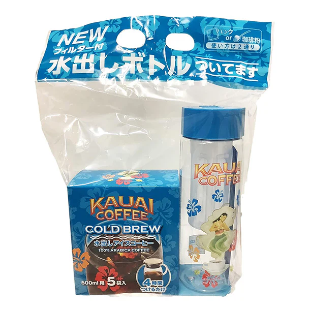 「カウアイコーヒー 水出しアイスコーヒー(5袋入)ボトル付き」 - Image 2