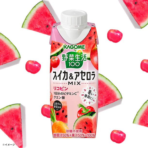 カゴメ「野菜生活100 スイカ&アセロラMIX」250g