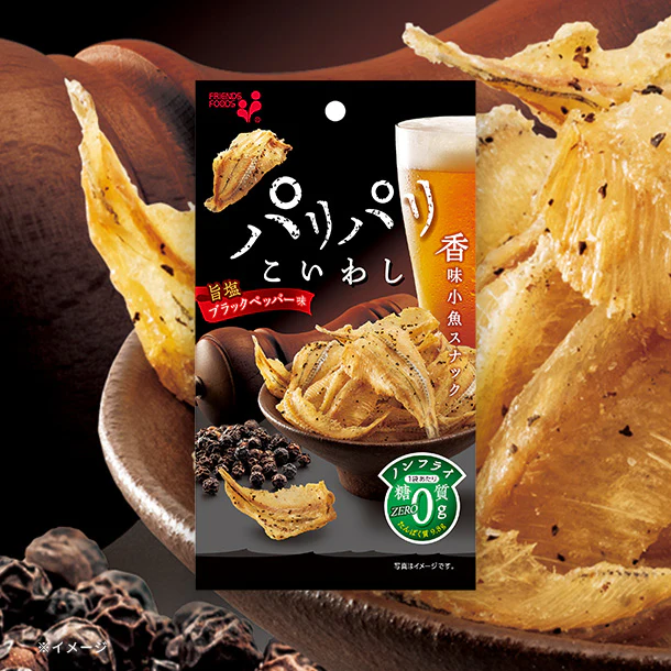 井上食品「パリパリこいわし ブラックペッパー味」14g