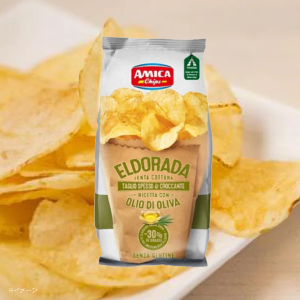 アミカ「エルドラーダ オリーブオイル入りポテチチップス ソルト」130g