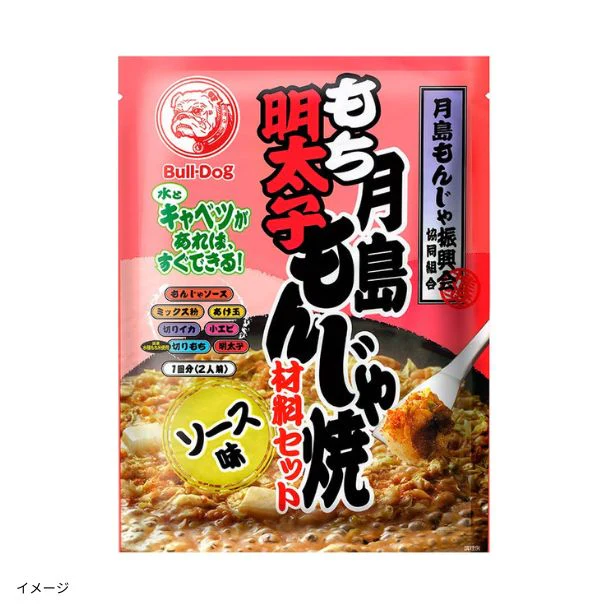 ブルドック「月島もち明太子もんじゃ焼ソース味」106g