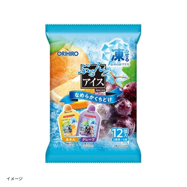 オリヒロ「ぷるんとアイス みかん+グレープ」12個入