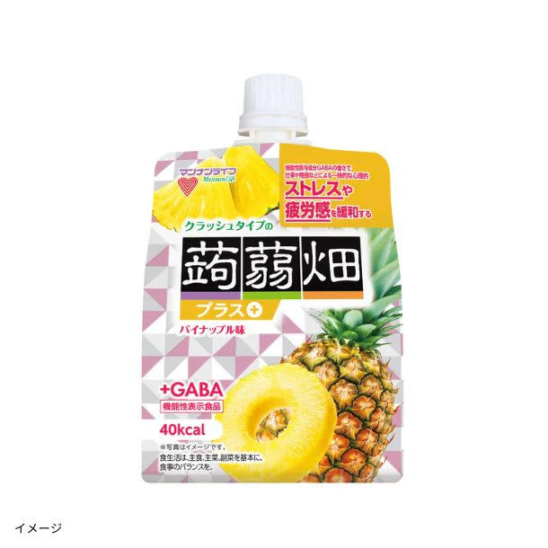マンナンライフ「クラッシュタイプの蒟蒻畑プラス パイナップル味」150g