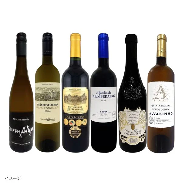 「金賞5冠入り!ちょっといいヨーロッパ周遊ワイン6本セット」750ml