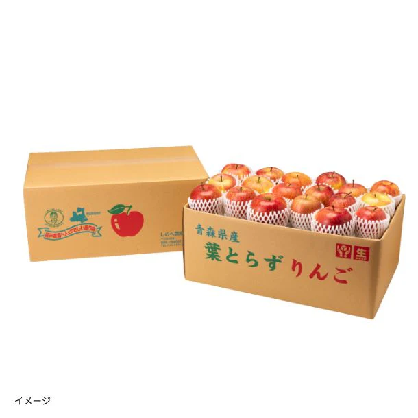 青森県産「葉とらずサンふじ 無選別（大中小込み）」約4.5kg