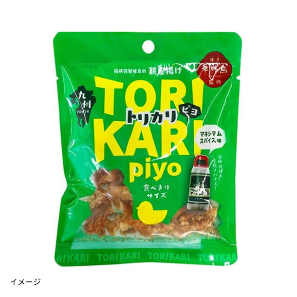 「博多華味鳥監修 銘柄鶏華味鳥の鶏皮揚げ トリカリ ピヨ」32g