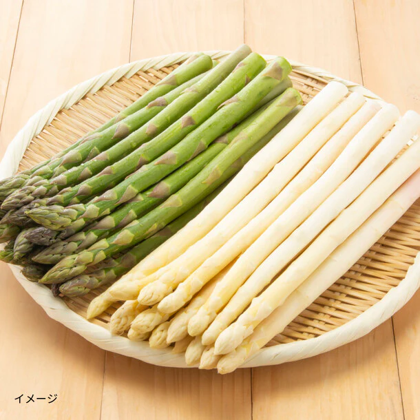 北海道産「グリーン&ホワイトアスパラセット 2Lサイズ」500g